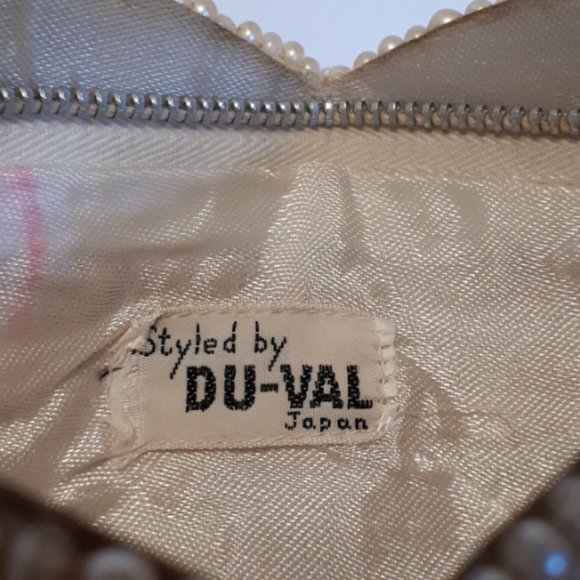 Vintage Beaded Purse Clutch Makeup Bag Du-Val Japan Vintage 1950s - Picture 6 of 7